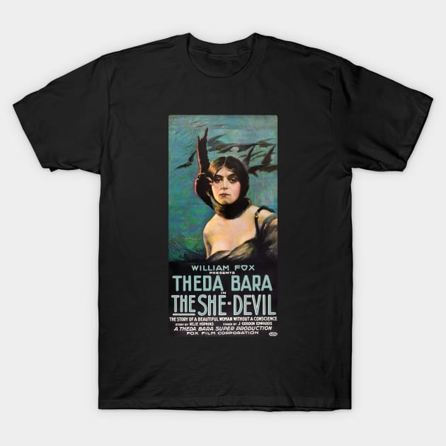 Theda Bara - She-Devil T-Shirt by Hiraeth Tees
